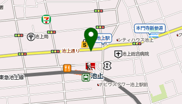 バンブーハウス池上の地図画像