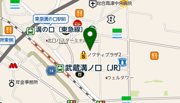 溝口あおば接骨院はりきゅう院の地図画像