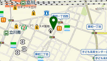 コインランドリー立川サテライト店の地図画像