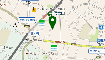 代官山ジャズ・ポピュラーピアノ教室の地図画像