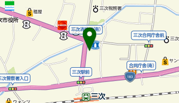 白門式英数塾三次駅前教室の地図画像