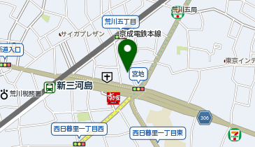 自由なお葬式 町屋ホールの地図画像