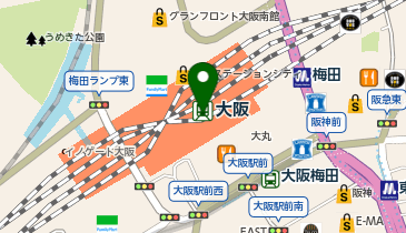 WiFiBOX ラ・パレット大阪店の地図画像