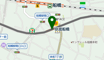 WiFiBOX 京成船橋駅 東口改札外突き当りの地図画像
