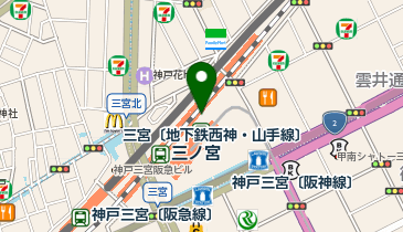 WiFiBOX JTBトラベルゲート神戸三ノ宮の地図画像