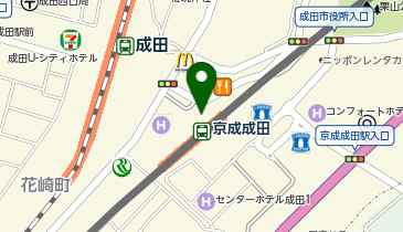 WiFiBOX 京成成田駅の地図画像
