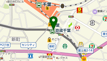 WiFiBOX 京成千葉駅の地図画像