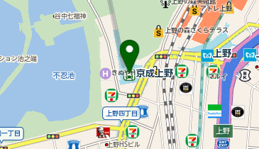 WiFiBOX 京成上野駅(改札内)の地図画像