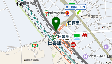 WiFiBOX 日暮里駅の地図画像