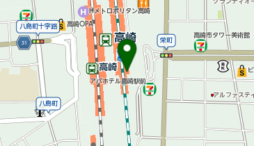 WiFiBOX BECK'S COFFEE SHOP 高崎の地図画像