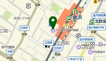 WiFiBOX アパホテル〈金沢駅前〉の地図画像