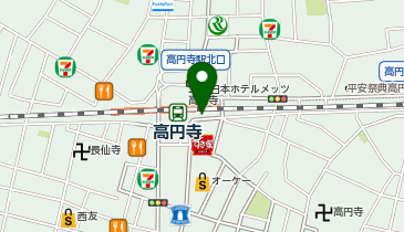 WiFiBOX BECK'S COFFEE SHOP 高円寺の地図画像