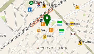 WiFiBOX BECK'S COFFEE SHOP 新小岩駅前の地図画像