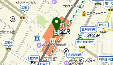 WiFiBOX 日本旅行 TiS金沢支店の地図画像