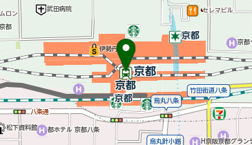 WiFiBOX 日本旅行 TiS京都支店の地図画像