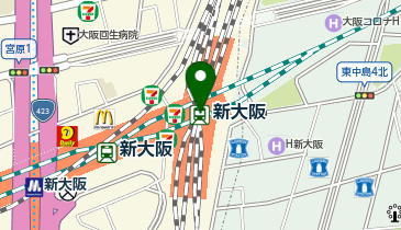 WiFiBOX 日本旅行 TiS新大阪支店の地図画像