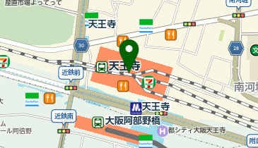 WiFiBOX 日本旅行 TiS天王寺支店の地図画像