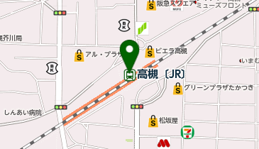 WiFiBOX 日本旅行 TiS高槻支店の地図画像