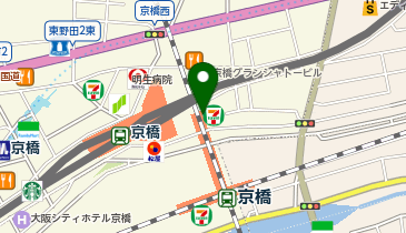 WiFiBOX 日本旅行 TiS京橋支店の地図画像