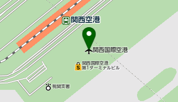 WiFiBOX 関西空港 第1(1F)南口到着ロビー テレコムスクエアカウンターの地図画像