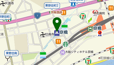 WiFiBOX Osaka Metro長堀鶴見緑地線京橋駅の地図画像