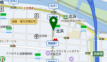 WiFiBOX Osaka Metro堺筋線北浜駅の地図画像