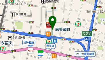 WiFiBOX Osaka Metro堺筋線恵美須町駅の地図画像