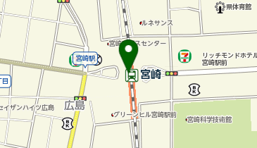 WiFiBOX 宮崎駅の地図画像