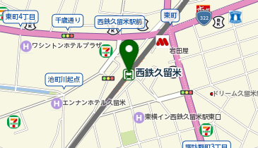 WiFiBOX 西鉄久留米駅の地図画像