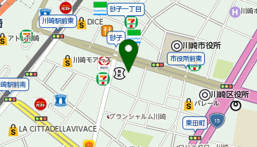 WiFiBOX 東横INN川崎駅前市役所通の地図画像