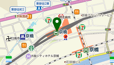 WiFiBOX 京阪電車京橋駅の地図画像