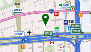 大阪安全硝子株式会社 本社(西本町営業所)の地図画像