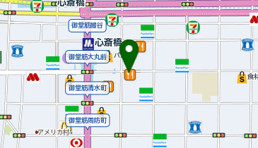 ギャラリーレア 心斎橋本店の地図画像