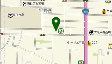 小さなお葬式 平野西ホールの地図画像