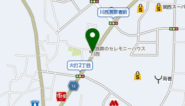 小さなお葬式 川西ホールの地図画像