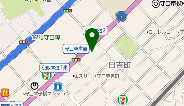 小さなお葬式 守口市京阪本通ホールの地図画像