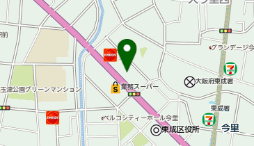 小さなお葬式 今里ホールの地図画像