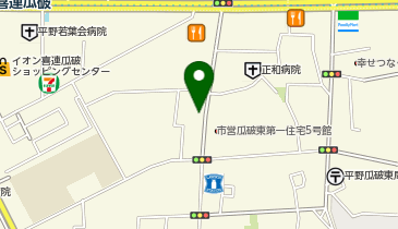 小さなお葬式 平野区瓜破ホールの地図画像