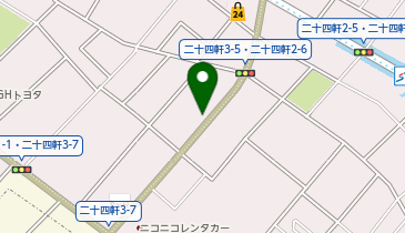 小さなお葬式 二十四軒ホールの地図画像
