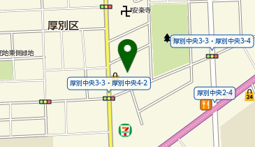 小さなお葬式 厚別中央ホールの地図画像