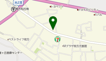 小さなお葬式 枚方池之宮ホールの地図画像