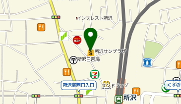 所沢占い館ミルキーウェイの地図画像