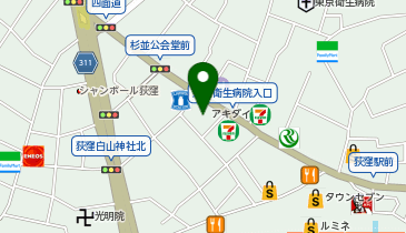 荻窪きりん堂鍼灸接骨院の地図画像