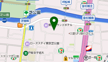 芝公園卓球場プラスの地図画像