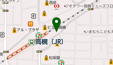 日本舞踊教室高槻京ゆう会の地図画像