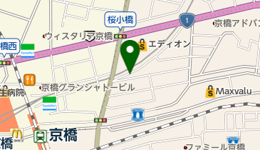 バンドスタジオ ベースオントップ 京橋店の地図画像