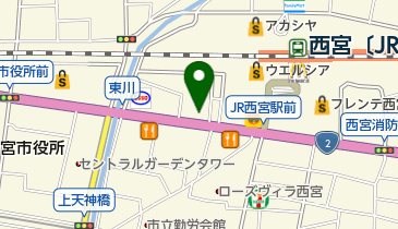 にしのみや果汁店の地図画像