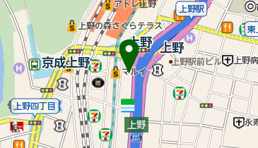 ゆう脱毛スキンクリニック上野院の地図画像