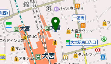 Warabi Guitar Salon(ワラビ ギター サロン) 大宮駅東口教室の地図画像