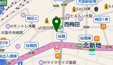 リゼクリニック 大阪梅田院の地図画像